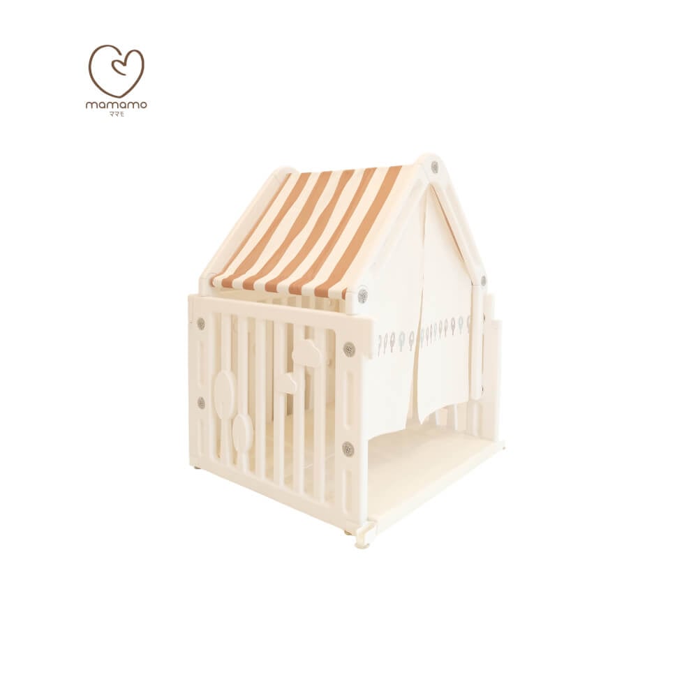 PLAY HOUSE MAMAMO พร้อมเบาะรองคลาน PU หนา 5 ซม. ขนาดเล็ก คอกบ้านสุดน่ารัก วัสดุ PREMIUM HDPE อุปกรณ์เสริมคอกกั้นเด็ก เพิ่มพื้นที่ปลอดภัยให้ลูกน้อย_0